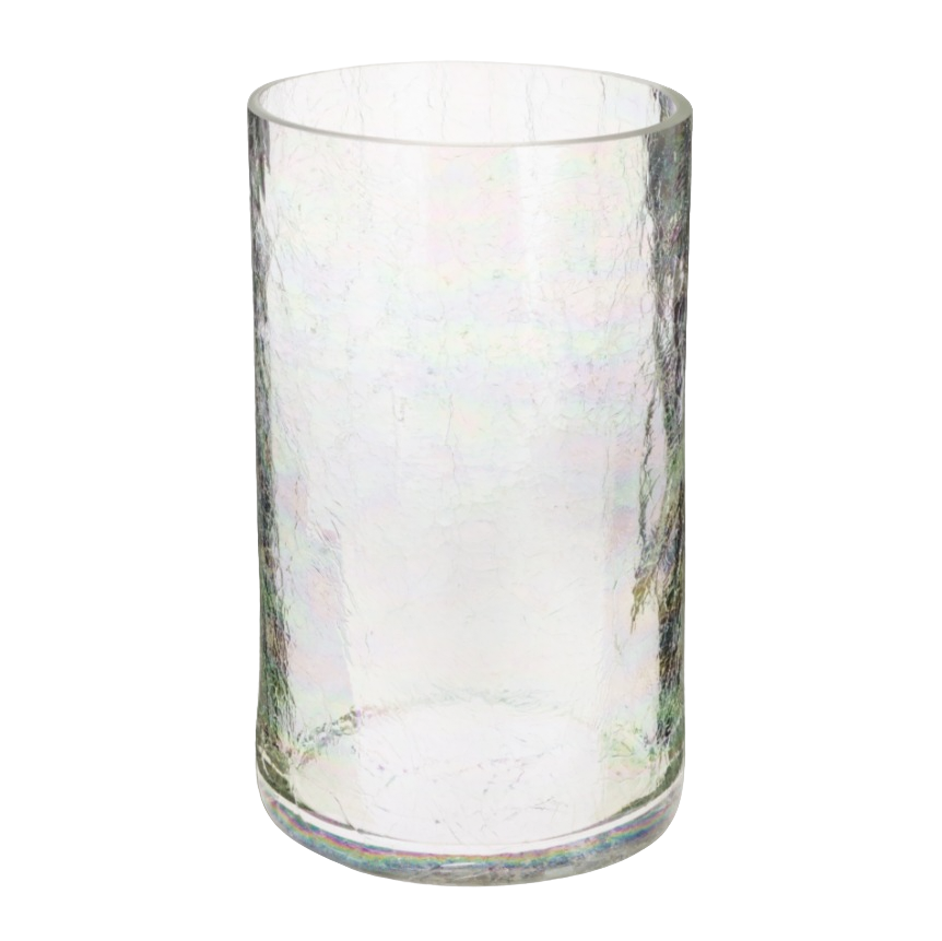 Ваза "АТТИКУС" декор кракле перламутр желтый/оранжевый h=25см d=13,5см (2027)