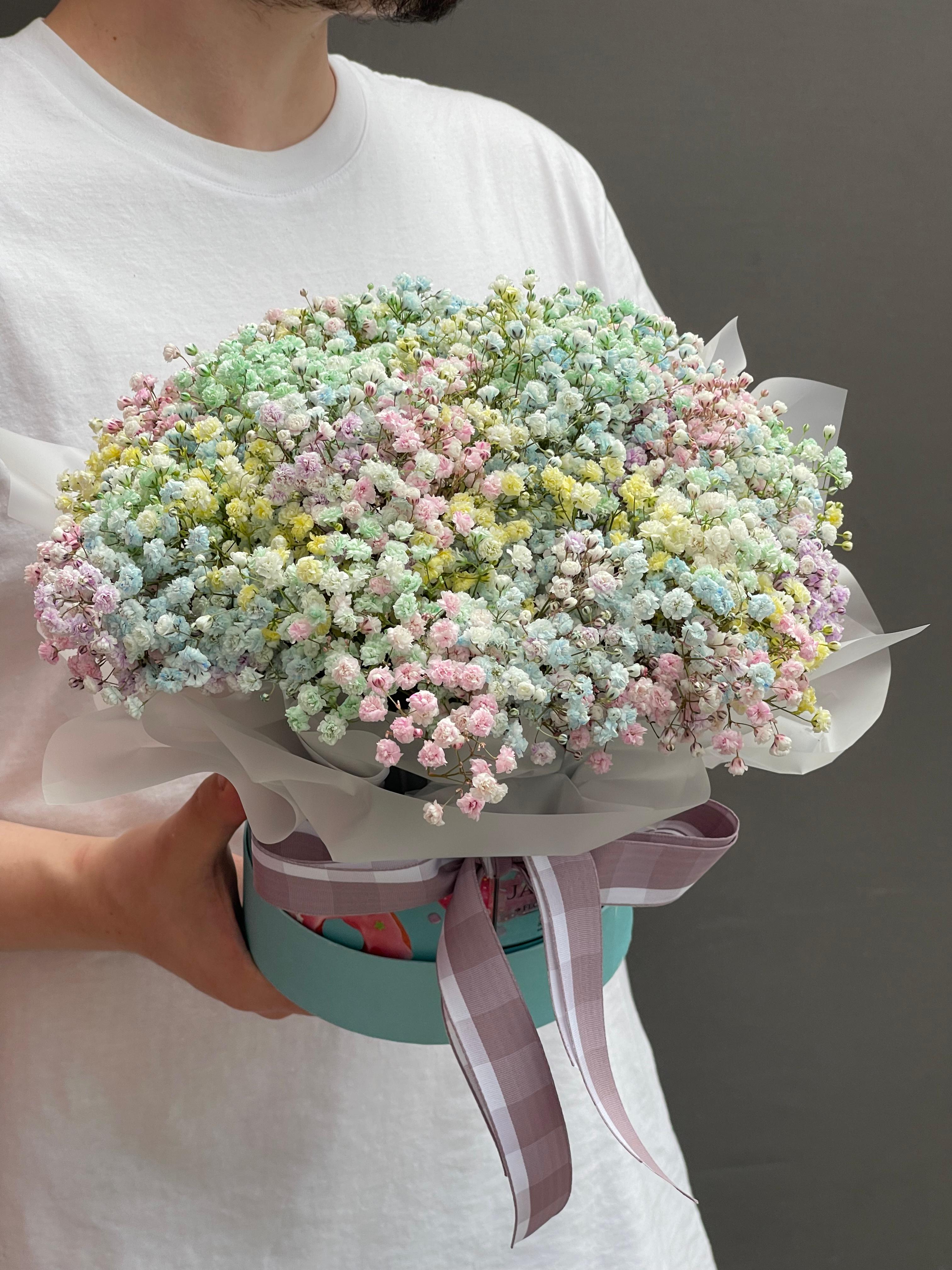 Композиция в шляпной коробке сред. 7шт.