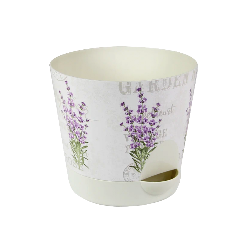 Кашпо для цветов Ника Деко (1.6) Лаванда с прикорневым поддоном
