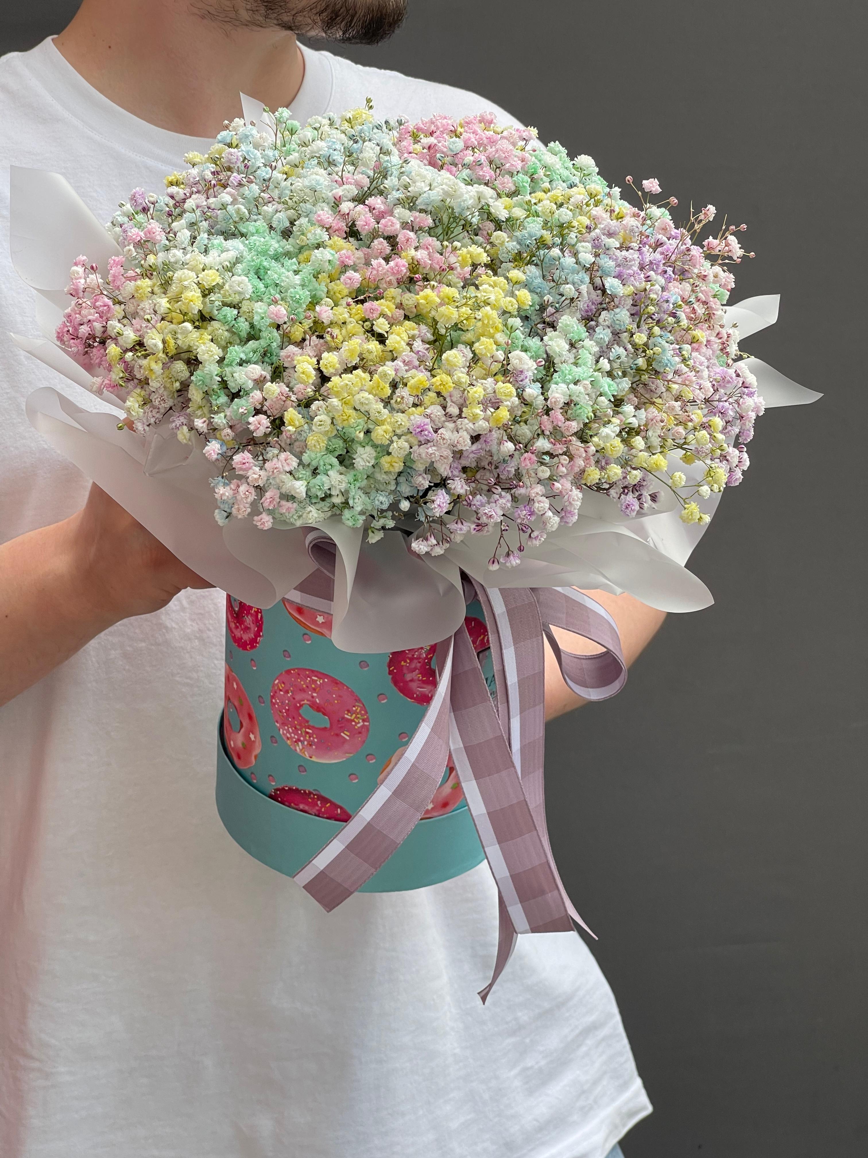 Композиция в шляпной коробке бол. 10шт.