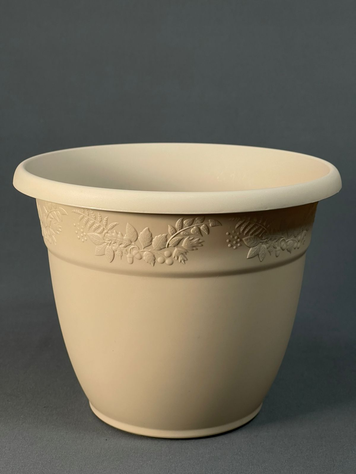 Кашпо для цветов Рябина (5л) с поддоном латте