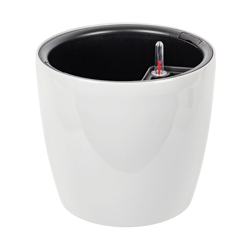 Кашпо АНФА D150мм 1л/1,8л с вставкой и с автополивом (Белый )